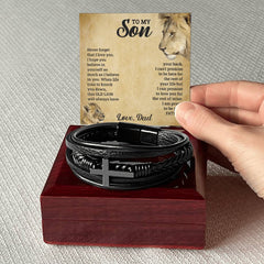 To My Son - Cross Bracelet